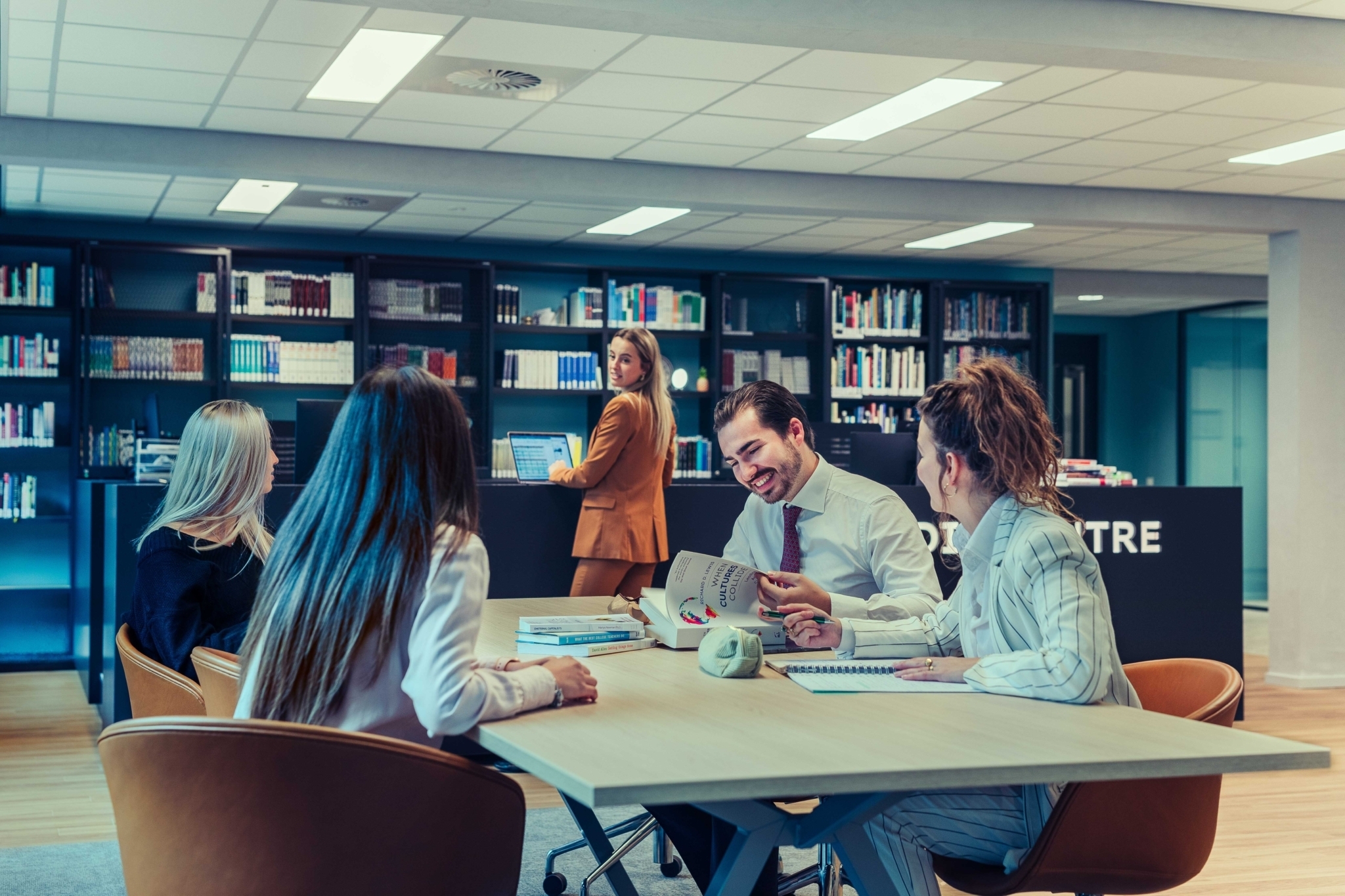 Students at the Media centre